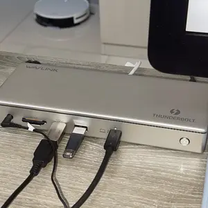 WAVLINK Stasiun Docking Thunderbolt 4 WL-UTD45, Layar 8K & Triple 4K, 13-in-1 Dock Laptop untuk Mac & PC Windows, 40Gbps, 96W, 2x USB-A, 1x USB-C, RJ45, SD/TF Card Slot, Jack 3,5mm