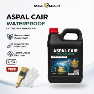 ASPALGUARD ASPAL CAIR ANTI BOCOR 4 KG CAT KOLAM DAK COR Waterproof Pelapis Anti Bocor Kuat Tahan Cuaca Panas Extrem
