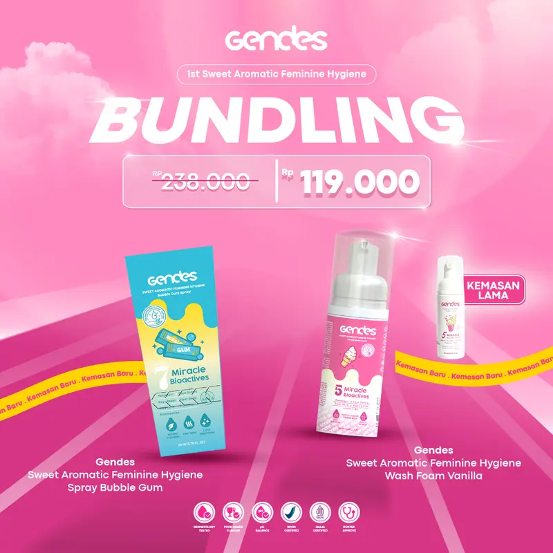 { DISKON UP TO 70% KHUSUS LIVE } Gendes Promo Bundling Sweet Aromatic Wash Foam & Spray 7 Miracle Bioaktives 4