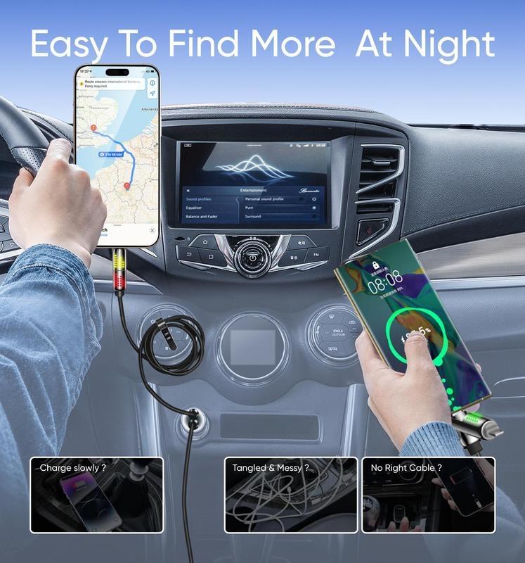 New-MAGIC JOHN 4-in-1 Charging Cable, Super Fast 240W Charging with RGB Light 5