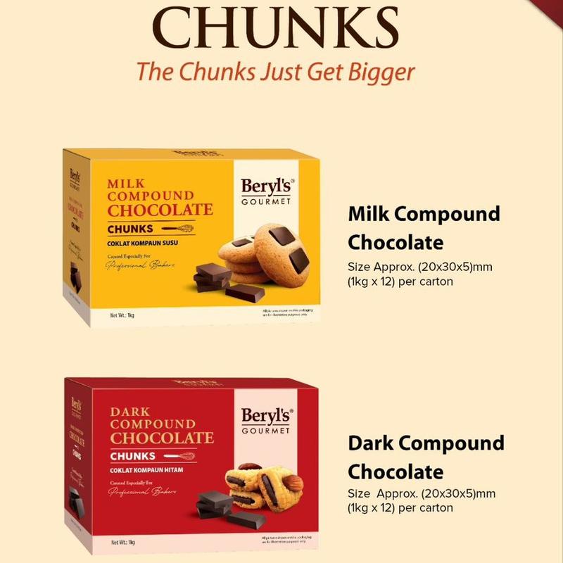 BERYL'S Compound Chocolate (XL Chunks) 1KG - TikTok Shop Malaysia