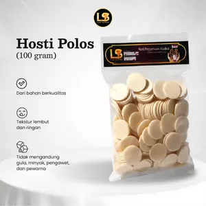 Hosti Polos Last Supper Roti Perjamuan Kudus Gereja Tekstur Lembut Tanpa Gula Pewarna Pengawet Food Grade 100 Gram