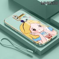 Gambar MHKEID Casing Hp untuk OPPO F11 F11 Pro Case Pola teh susu gadis kasing silikon Softcase Lanyard Pelapisan Samping Casing - Gaya1, OPPO F11 dari MHKEID MALL Kab. Tangerang 1 Tokopedia