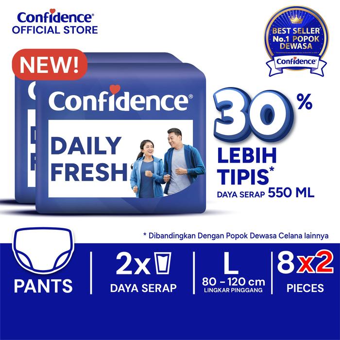 Gambar Confidence Popok Celana Daily Fresh L 8s - Twinpack dari Confidence Indonesia Kota Tangerang Tokopedia