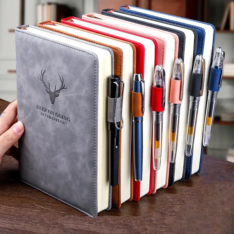 buku notebook notepad agenda Agenda Catatan Kerja Meeting Planner NoteBook Notepad Diary Binder Cover Kulit A5 Notebook A5 Buku Catatan Kerja Notebooks Cover Kulit Jurnal Tebal