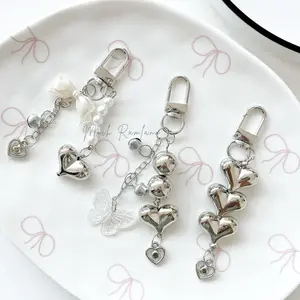 Gantungan Kunci Silver Y2K//Ganci Silver//Keychain Aesthetic Lucu Untuk Wanita//Keychain Silver Aesthetic Best Seller