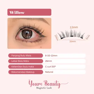 WILLOW Bulu Mata Magnetic Premium [Tanpa Lem] - Yours Beauty Eyelashes Bulumata cat lashes