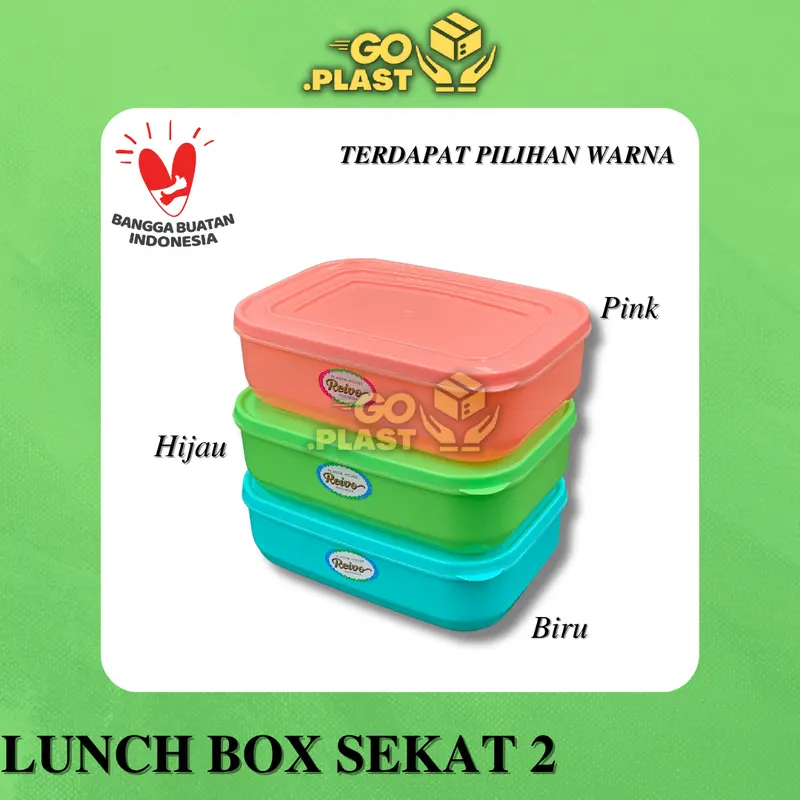 [6PCS] HAPPY KOTAK MAKAN PLASTIK SEKAT 2 2