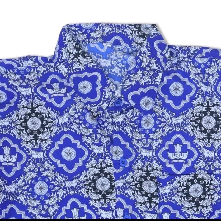 BATIK SMP NEGERI-BATIK SMP NASIONAL-BATIK SMP MOTIF HARAPAN BIRU 1