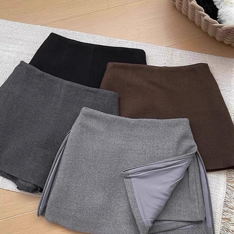  Chân váy dạ xẻ hai bên chất siêu xịn 