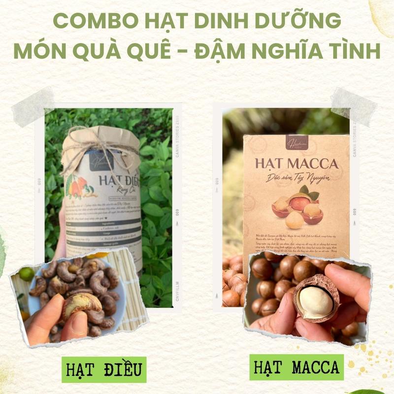 Combo hạt điều và hạt macca size đại - Hana Ban Mê