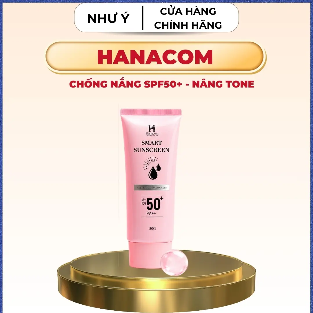 ( TẶNG NƯỚC HOA) Kem Chống Nắng Hanacom Skincare Sunscreen dành cho da măt 50g SPF 50++ Chống Nắng Phổ Rộng Tre Nữ