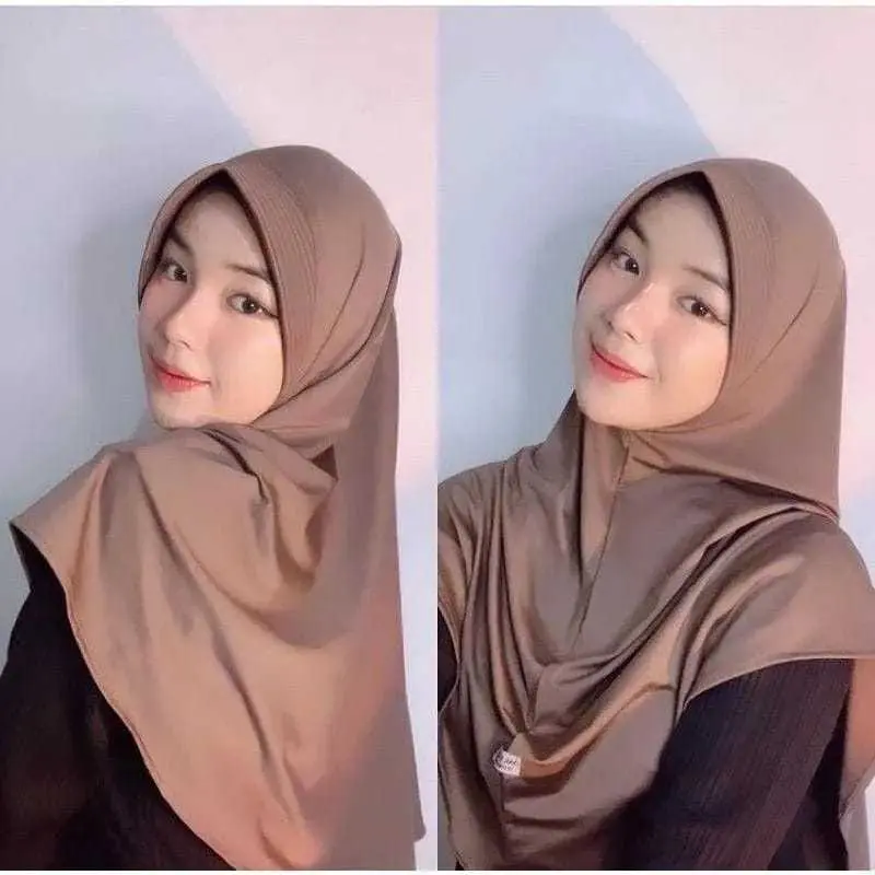 HIJAB BERGO HAMIDAH SIZE L | KERUDUNG INSTAN JERSEY | KERUDUNG MENUTUP DADA | WARNA LENGKAP 7