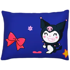 Sarung Bantal Tidur Karakter Anak Meong Meow Ungu Bahan Halus Grade A Dengan Ukuran Panjang 60 cm Dan Lebar 45 cm