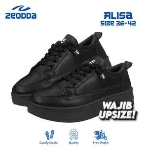 Zeodda Alisa Sepatu Sneakers Sintetis Kasual Wanita Korean Style Casual Karet Shoes Sport Cewek Running Olahraga Size 36-42 Comfy Insole Quality Free Kotak Sepatu   1022