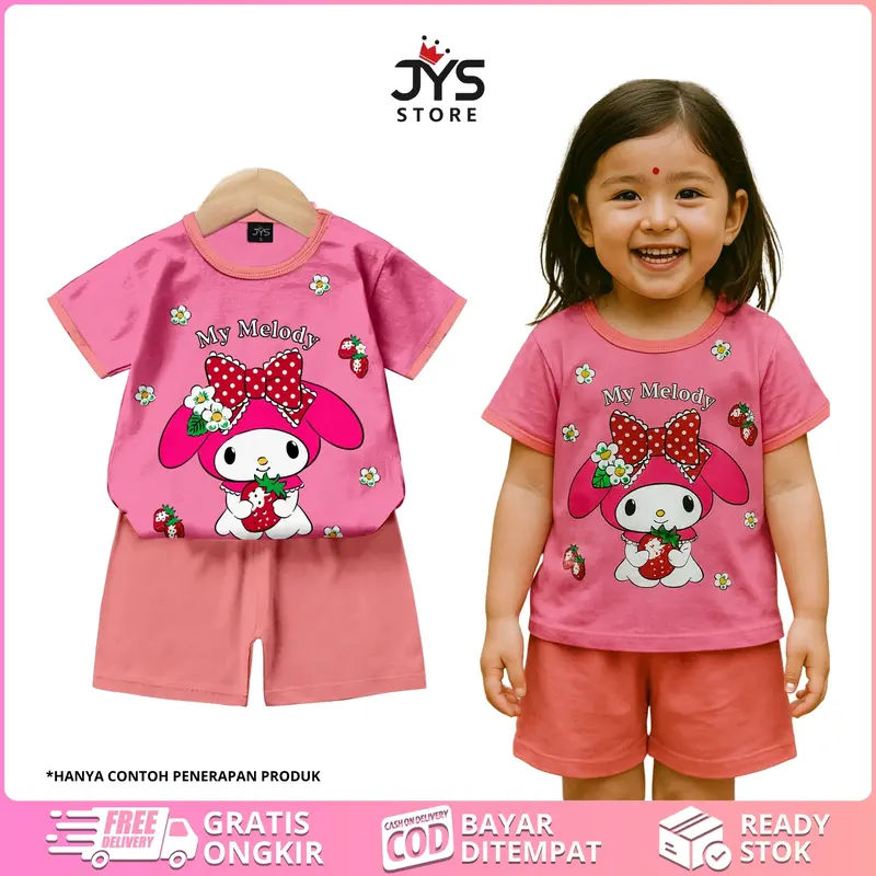 (Beli Lokal) JYS - PAKET HEMAT ISI 6 Setelan Anak Perempuan Kode 1 Bear Motif RANDOM Fashion 5