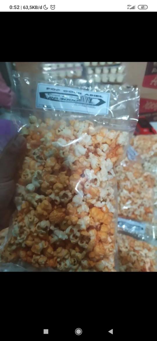 Pop corn aneka rasa Original,Balado dan cabe bubuk Popcorn