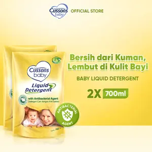 Cussons Baby Liquid Detergent Antibacterial - Deterjen Bayi 700ml X2