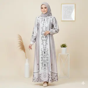 BV - Gamis Tifia Dress Silk Premium Gamis Wanita Simple Mewah Elegant Lebaran 2026 - Dress Wanita