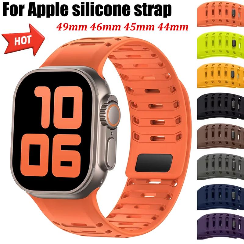 Dây silicone cho Apple Watch Ultra 3 , khóa nam châm, dây đeo thoáng khí, phù…