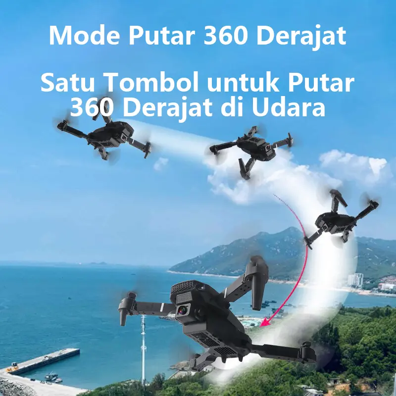 4K Drone E88 Pro Shot Camera Quadcopter Shoot Murah Original Indoor Outdoor Drone Pro Mini RC 4K HD Camera -D2 Kamera Wifi Accessories 2