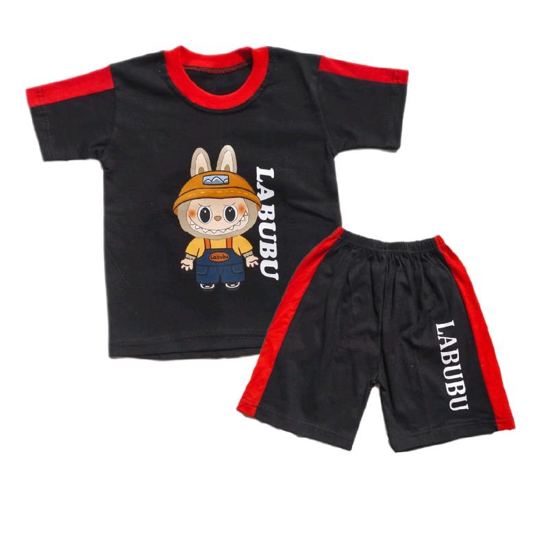 setelan kaos anak bahan combed 7