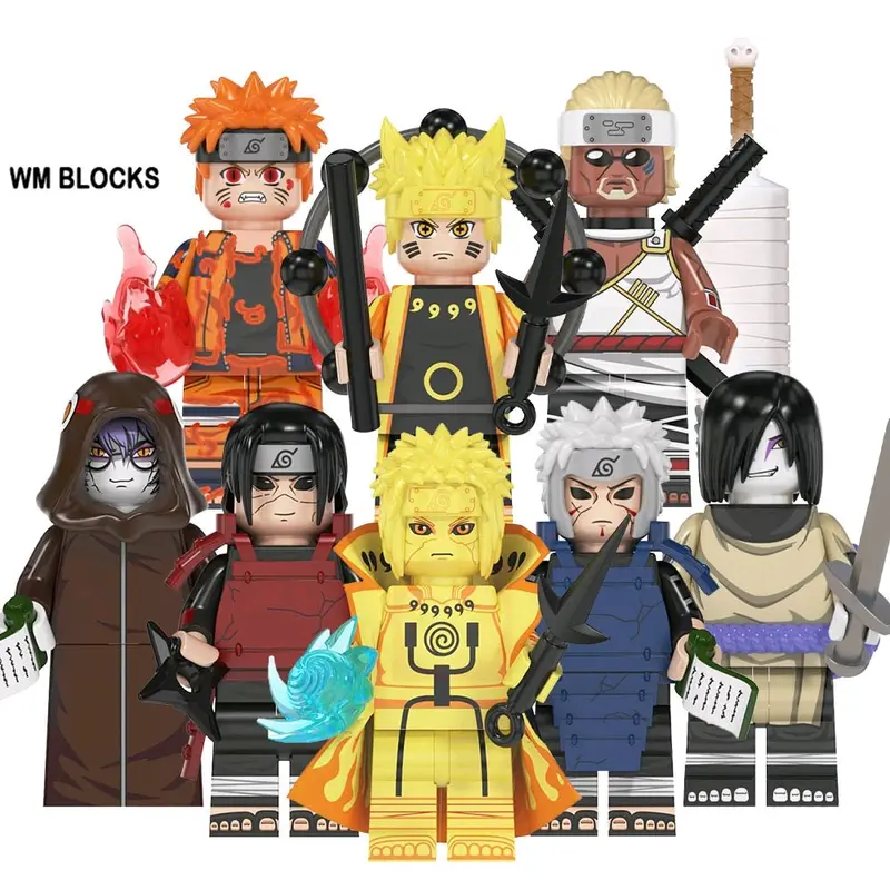 mainan figure mini naruto wm2081-wm2088 anime karakter ninja