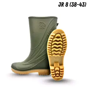 Sepatu Boot Karet CEQIU JR8 | Anti-Slip & Tahan Lama | Untuk Pekerjaan & Aktivitas Luar Ruangan Tahan Air & Anti Licin | Ukuran 38-43