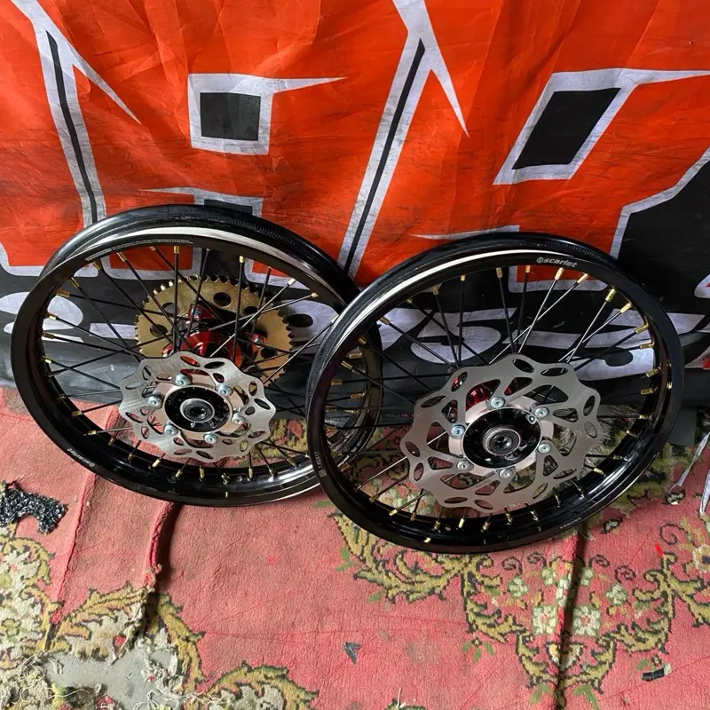 Velg set  Semi Cacing KLX 160/185 ring 17 Roda Set RBT Tromol KLX Murah Tanpa Ban