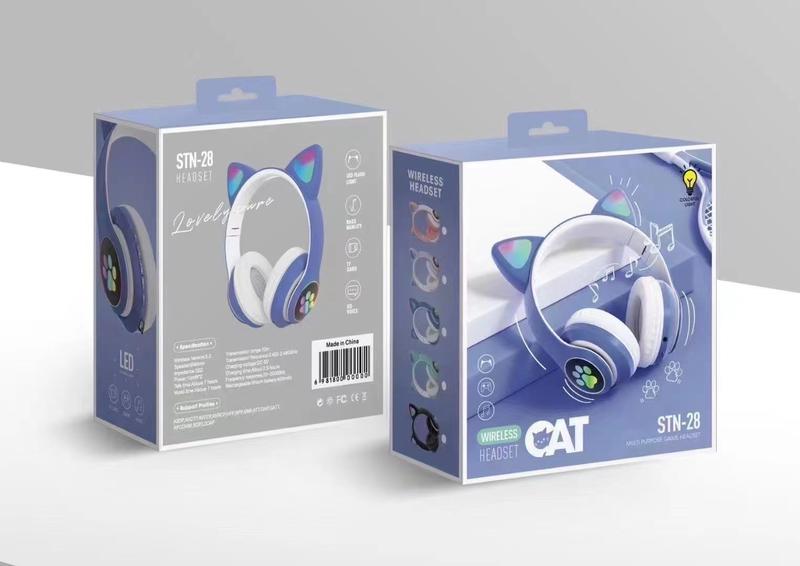 Product Introduction of Tai Nghe Bluetooth Trùm Đầu, STN-28, Tai Nghe Bluetooth Không Dây, Tai Nghe Tai Mèo Dễ Thương, P47P47MY08 2