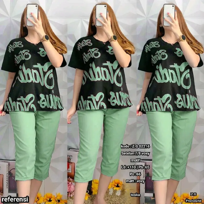 Setelan Celana Pendek Voxy Motif 5