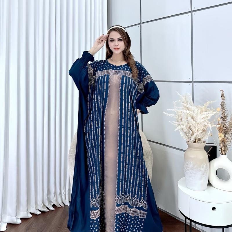 Kaftan Aceh // kaftan viral // kaftan rayon //kaftan jumbo // kaftan muslim Wanita Gamis Syari Lebaran 0