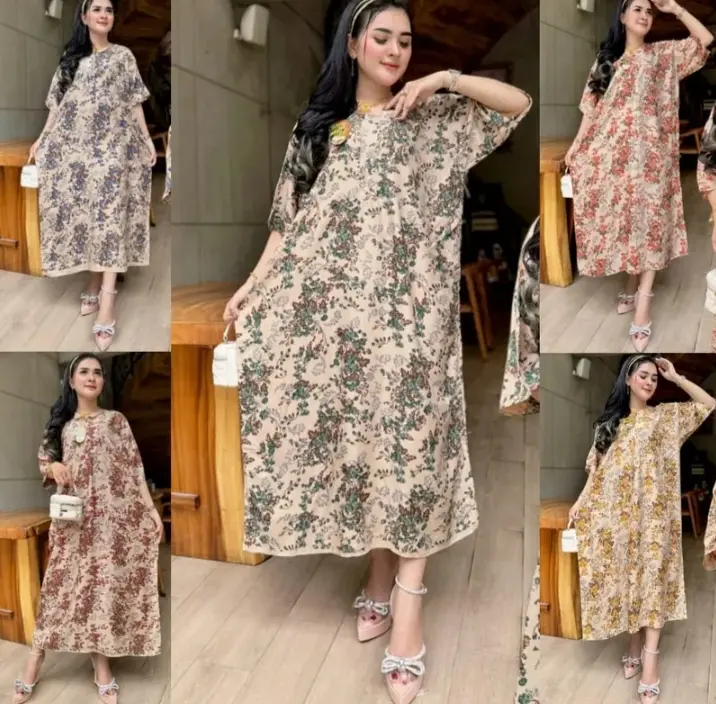 PAKET HEMAT DASTER MADINA 3PCS JUMBO FIT TO XXXL BAHAN RAYON GRADE A ADEM DIPAKAI Batik Motif