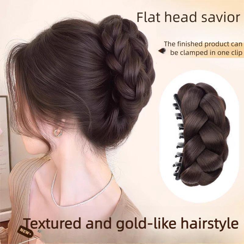 Máy làm tóc giả, dành cho phụ nữ, Kẹp tóc càng cua trên vương miện cao, Bện, Búi tóc bồng bềnh, Dụng cụ búi tóc, Búi tóc mô phỏng, Búi tóc phía sau đầu