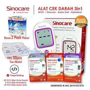 Alat SINOCARE GCU 3in1 Easytouch ( Cek Gula Darah, Asam Urat, Kolesterol )