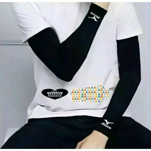 manset lengan motif/logo hitam pria wanita