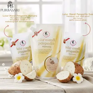 PURBASARI Lulur Mandi Pengantin 1KG untuk Kulit Cerah & Sehat dengan Bengkoang Mencerahkan dan Melindungi dari Radikal Bebas