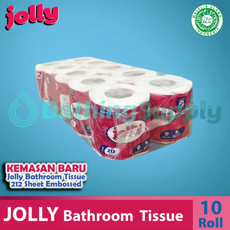 Tissue Jolly Bathroom Tisu Toilet 200 Sheet - 1 Pack isi 10 Roll 4