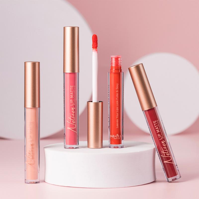 Hot selling matte lip gloss that does not stick to cups, waterproof and not easily fade velvet lip gloss 2