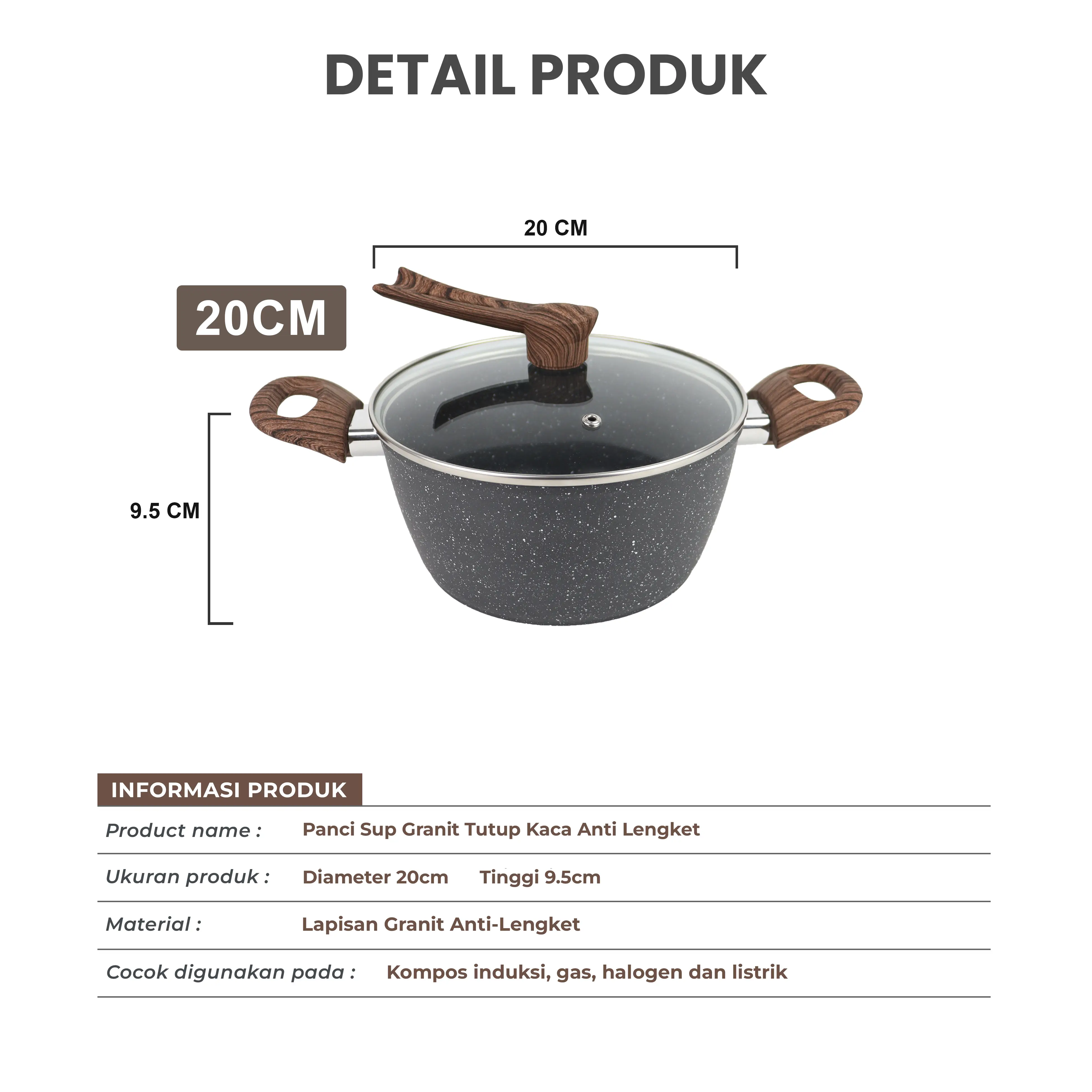 PANCI SOUP 20 CM GRANIT