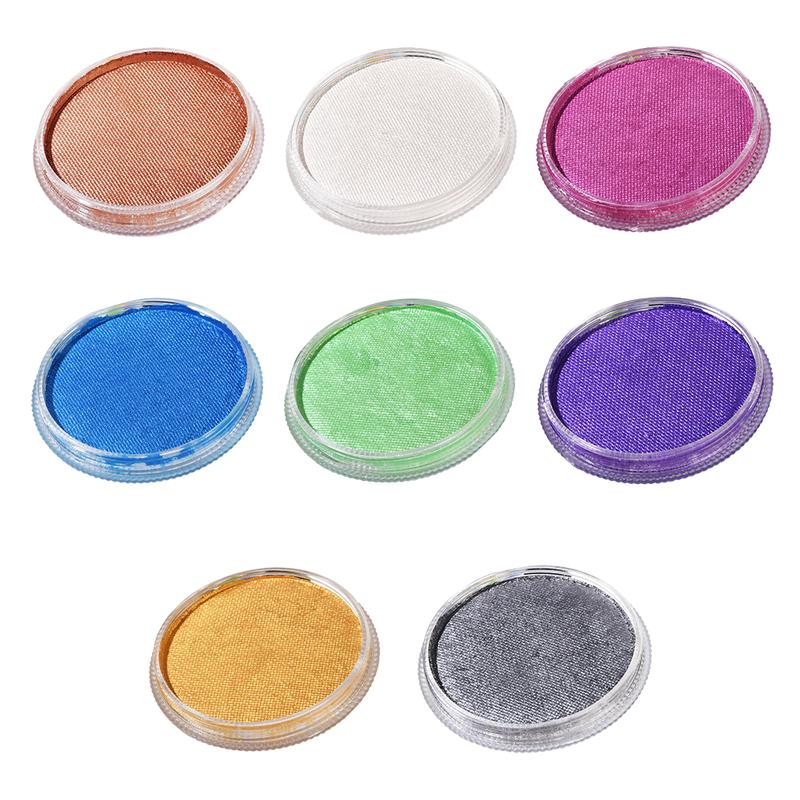 OPHIR Face Painting-30g Face Paints Body Paint Pearly Color Pigments for Halloween Makeup Makeover Costume Tactical Facepainting Supplies for Adults & Kids, Water Base, Easy to Clean (Silver) 3