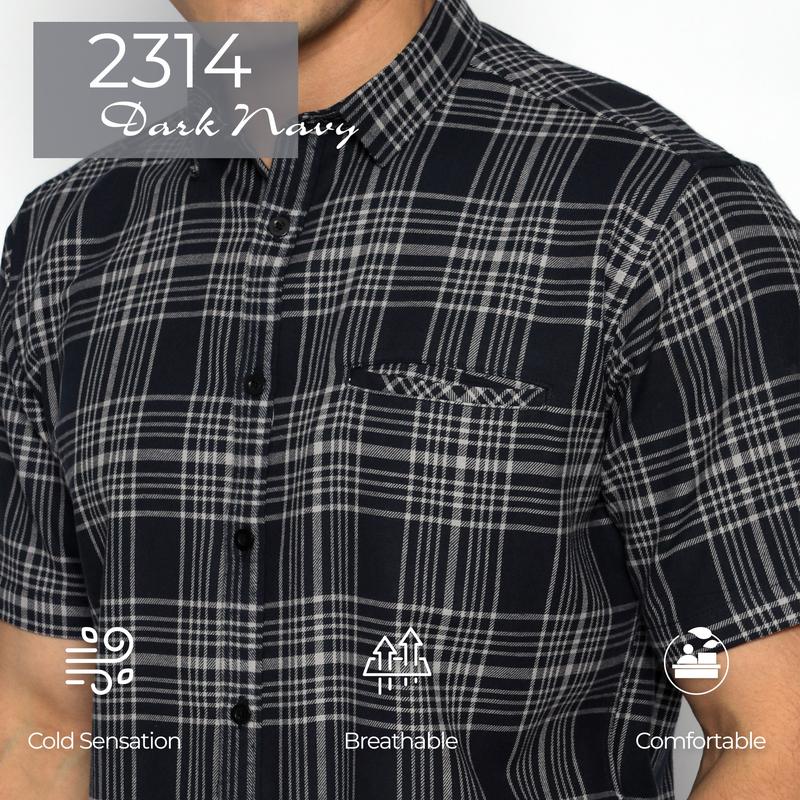 Simple Perfect Baju Kemeja Chicago Pria Lengan Pendek Exclusive Premium Motif Kotak Katun Casual 2