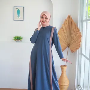 Lovka Dress Muslim Wanita Gamis Knit Premium Busui