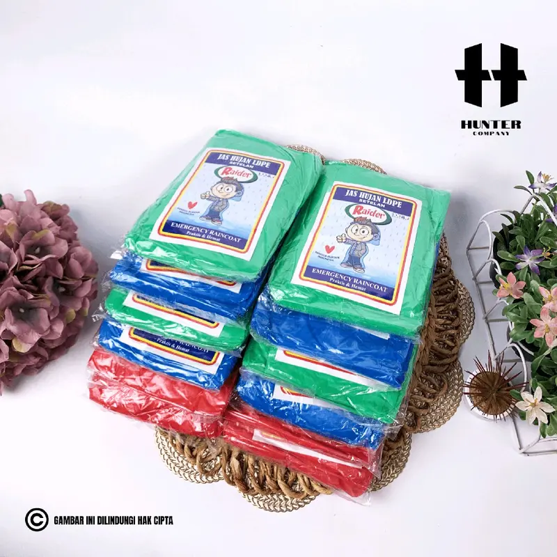 Jas Hujan Plastik LDPE HDPE Setelan Baju dan Celana - Model Terbaru 4