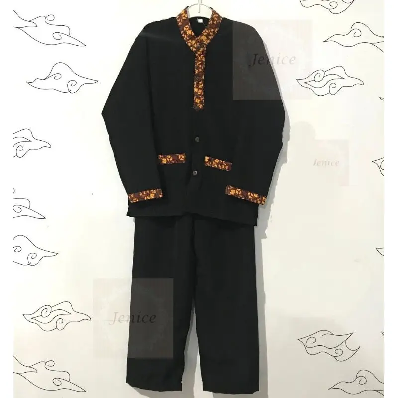 Setelan Pangsi Anak Batik Polos Sekolah TK SD Jumbo Pakaian Fashion Baju Adat Laki Silat
