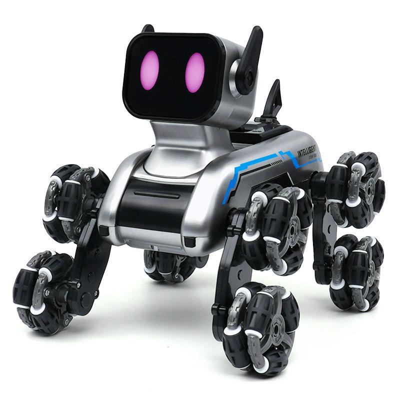 【Robot Dog】+Mainan Robot Mobil Listrik Mainan Remote Control Ganda Anjing Robot Pintar Anjing Mainan Anjing Mekanis Aksi Delapan Roda Toys 5