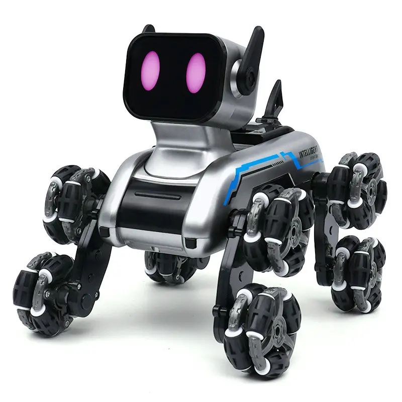【Robot Dog】+Mainan Robot Mobil Listrik Mainan Remote Control Ganda Anjing Robot Pintar Anjing Mainan Anjing Mekanis Aksi Delapan Roda Toys 4