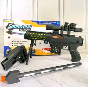 MAINAN ANAK TEMBAKAN SOUNDGUN ELECTRIC LASER SOUND AND LIGHT BATTERY OPRATED Toy Lampu