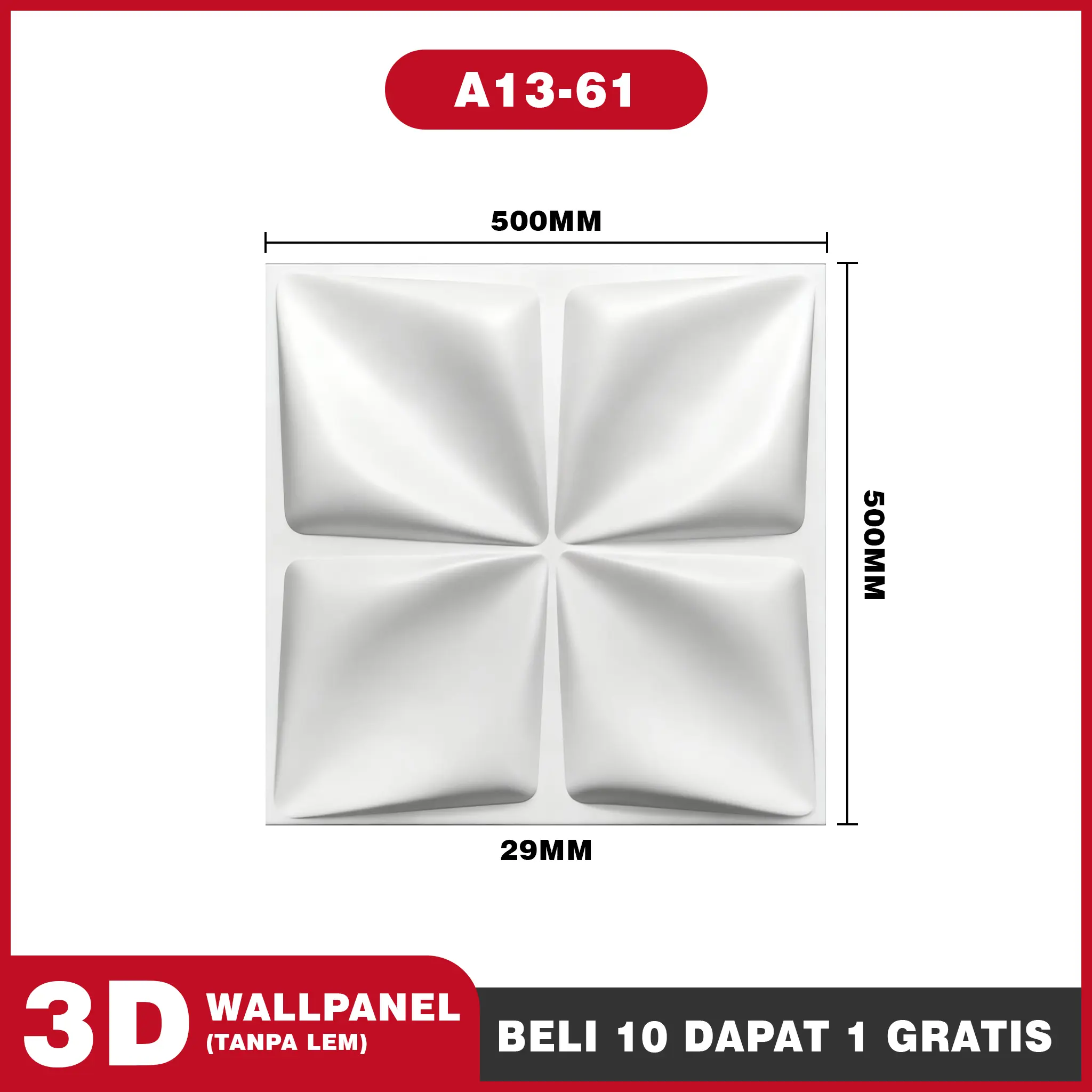 A13-61   |   11 PCS (50cm×50cm)