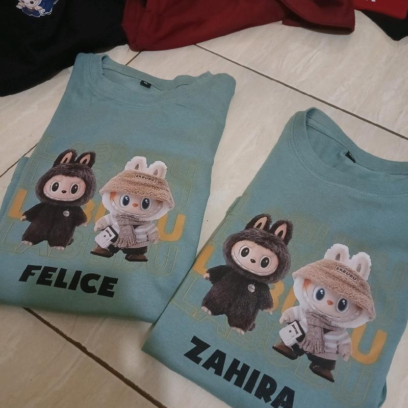 Kaos labubu viral custom_nama 5